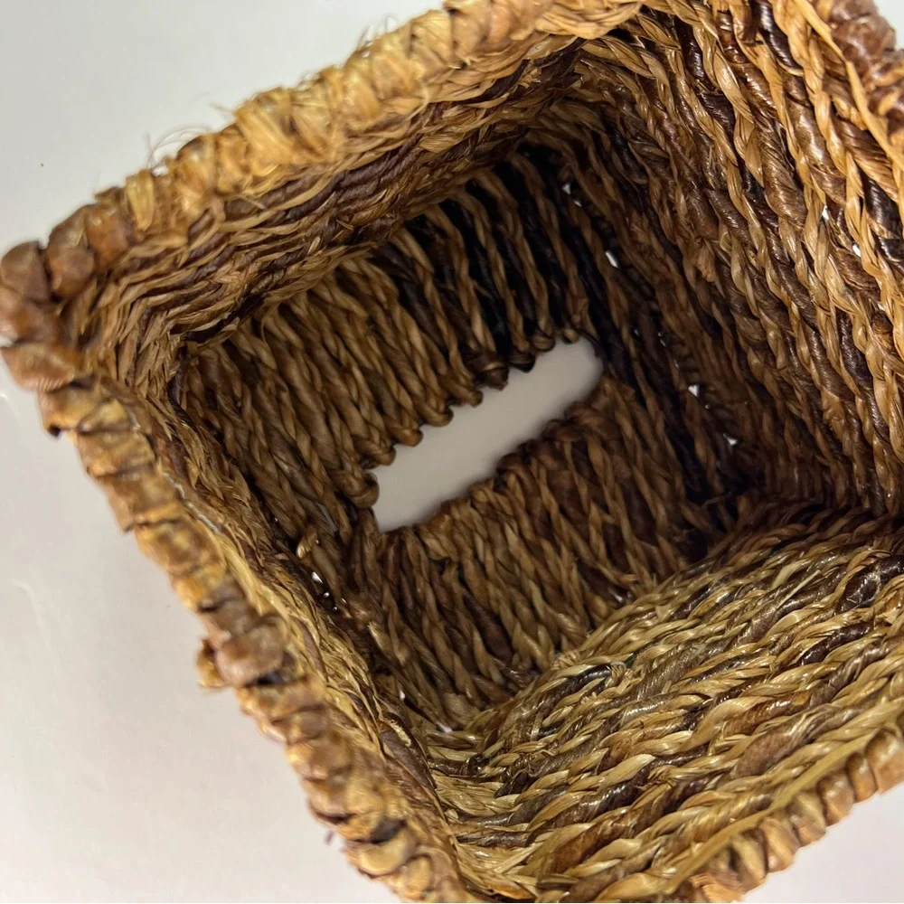 Boho‎ tissue box cover Basket woven